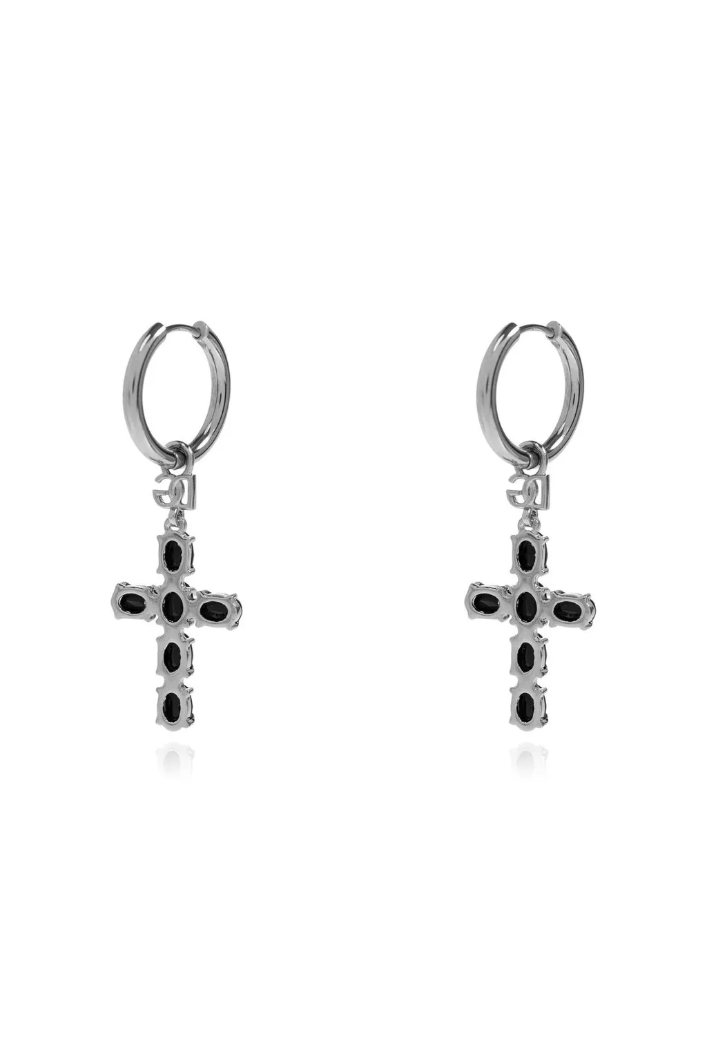 Crosses Embellished Hoop Earrings