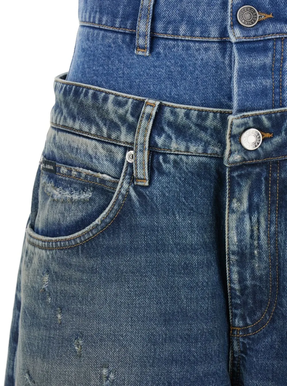 Double-Waisted Wide-Leg Jeans