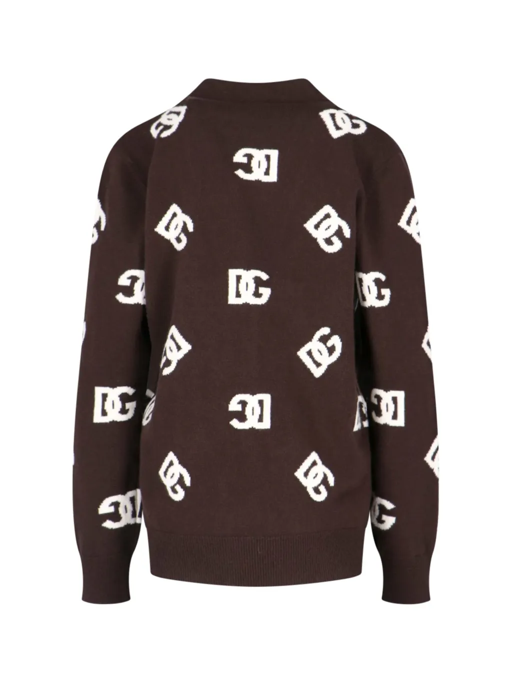 Dg Monogram V-Neck Cardigan