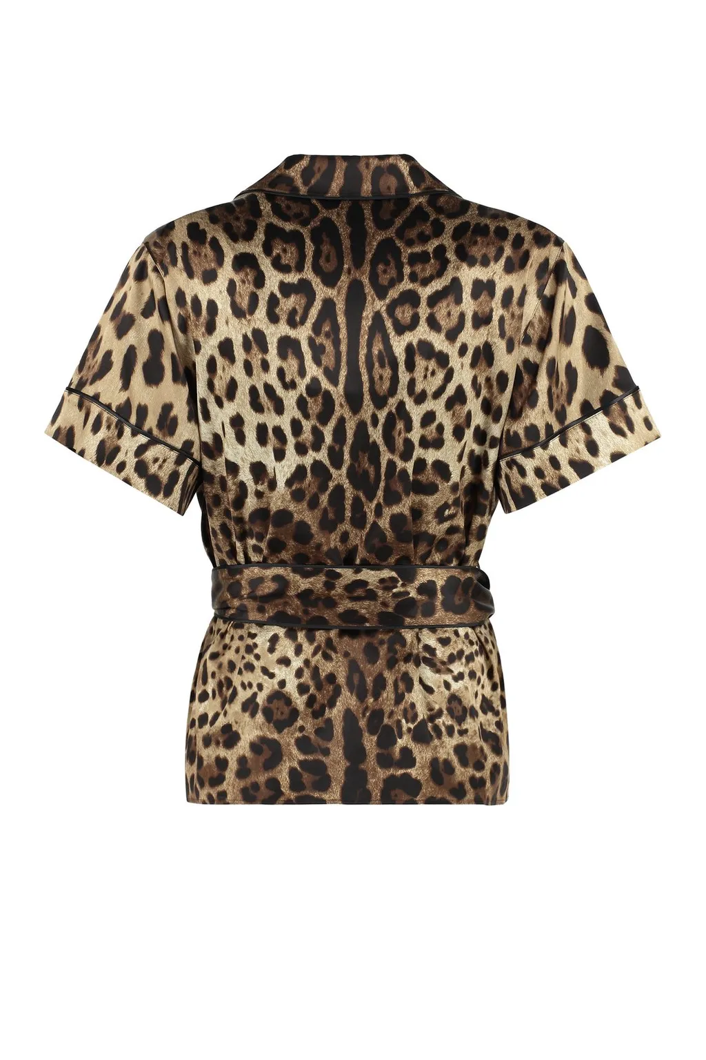 Leopard Printed Belted Shirt