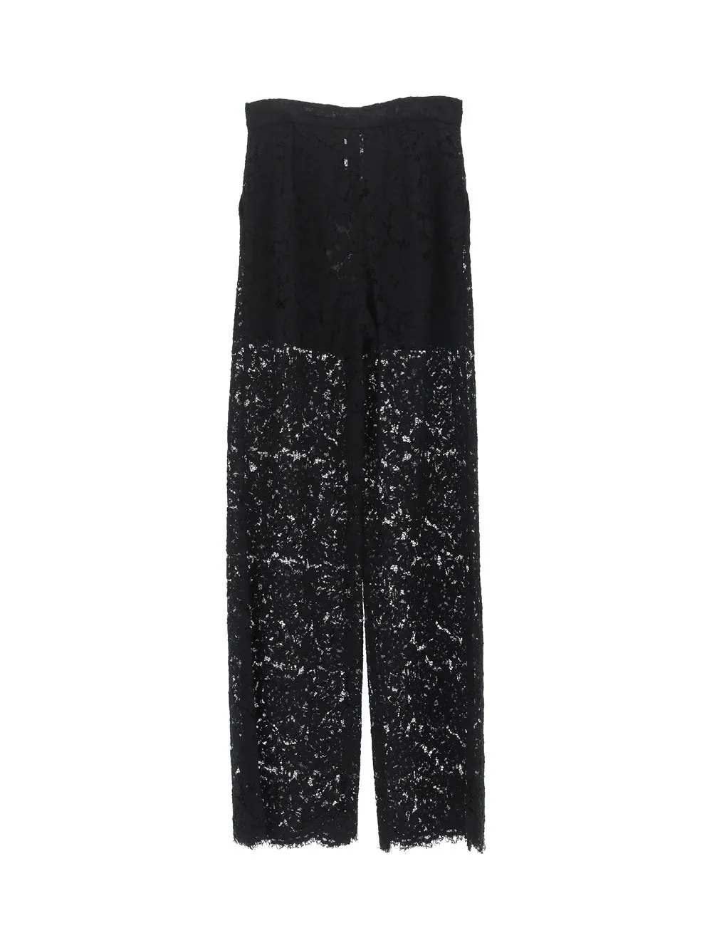 Flared Branded Stretched Lace Pants
