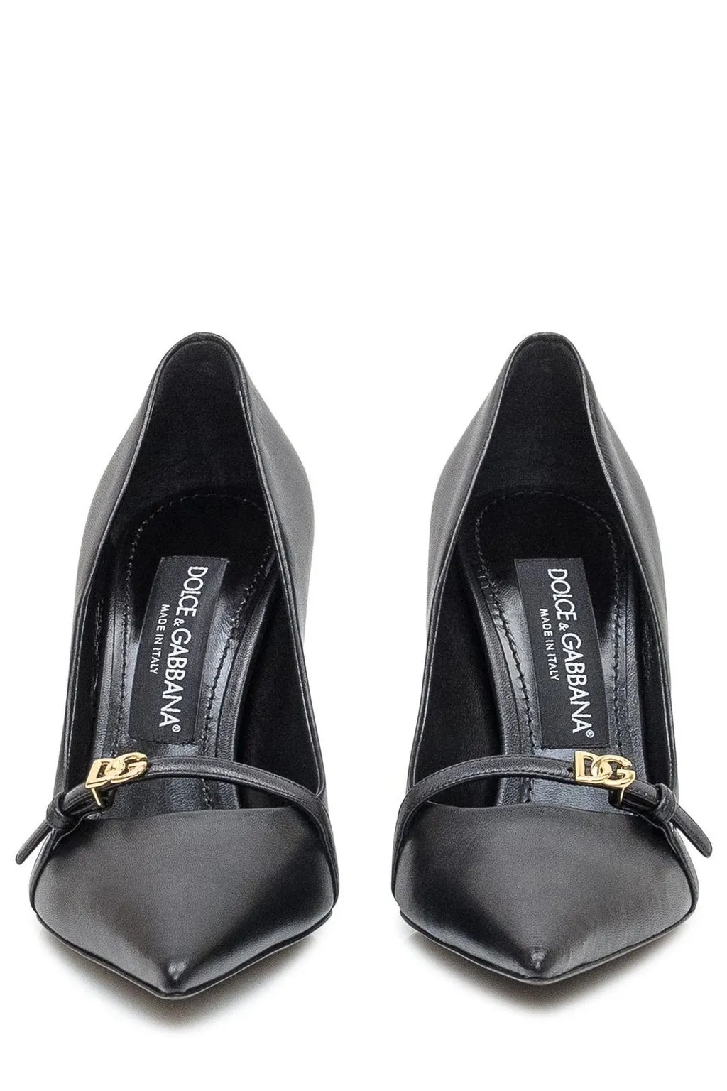 Dg Logo Plaque Pointed Toe Pumps