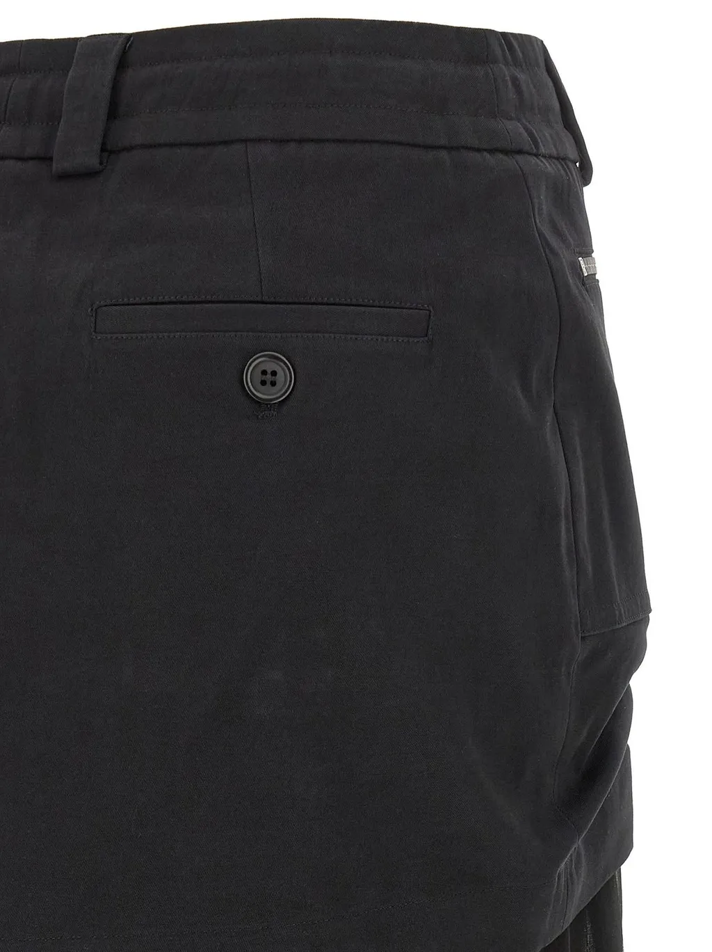 Twill Chiffon Midi Skirt