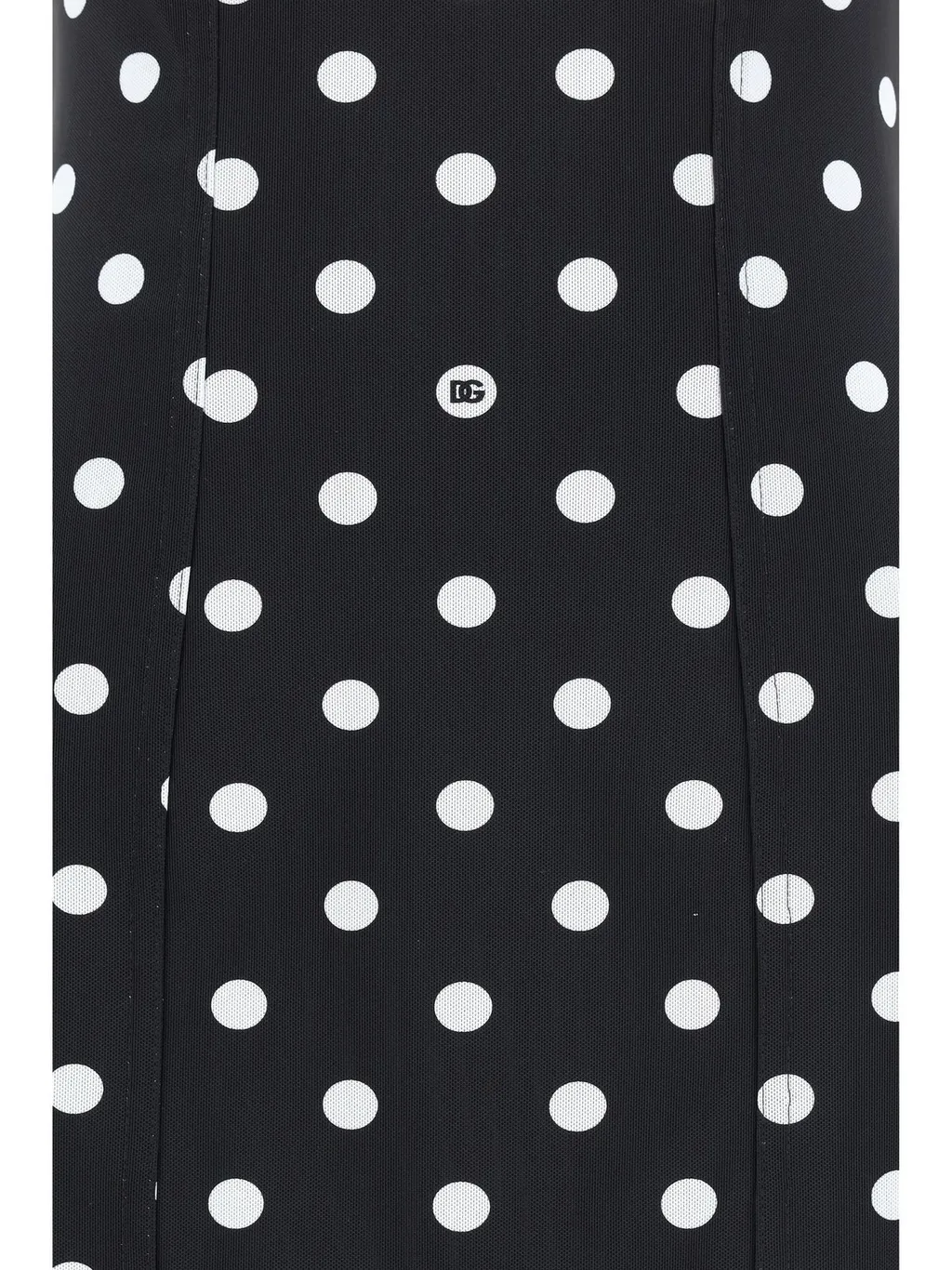 Polka Dot Printed Sweetheart Neck Midi Dress
