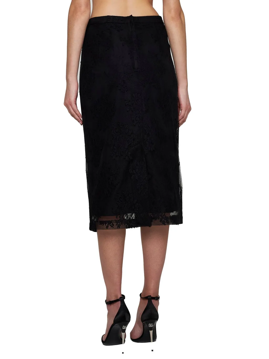 Midi Lace Pencil Skirt