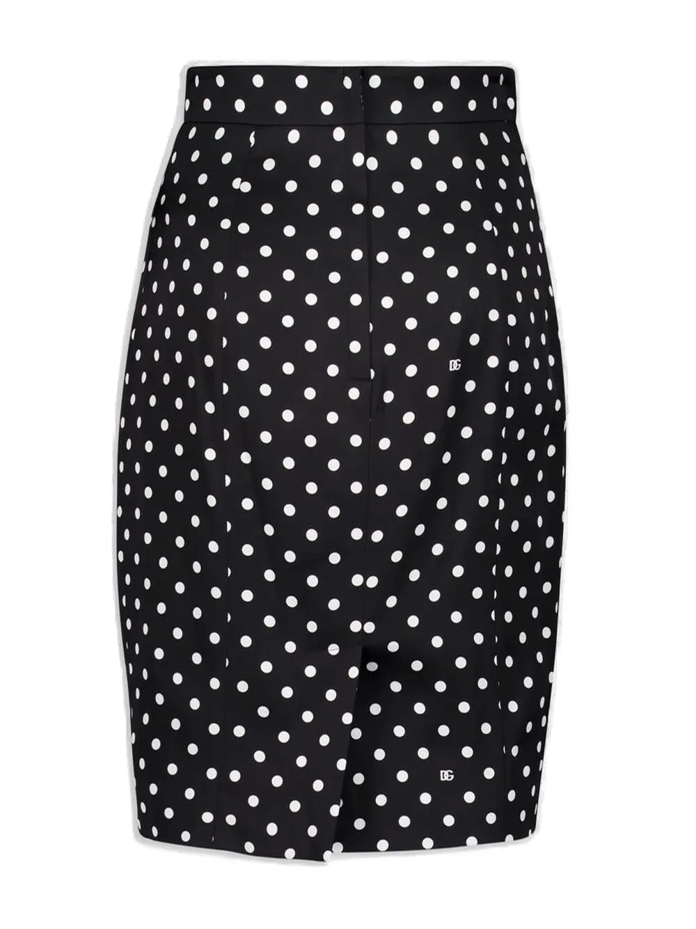 Polka Dot Printed Pencil Skirt
