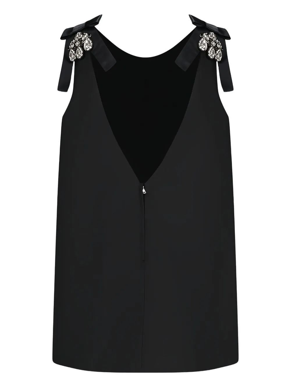 Embellished Mini Satin Dress