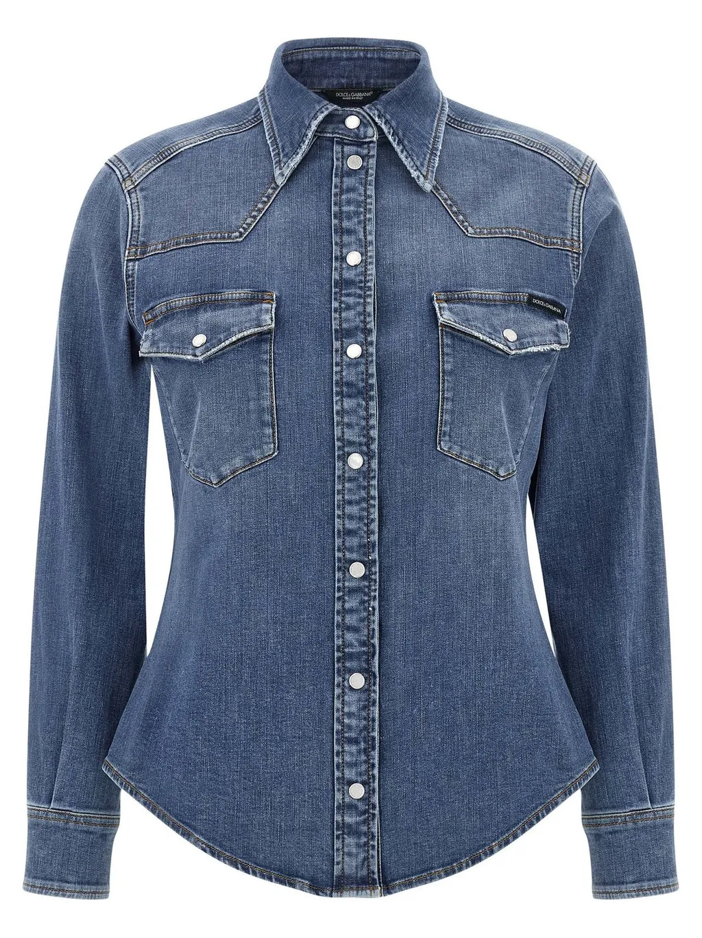 Long-Sleeved Denim Shirt