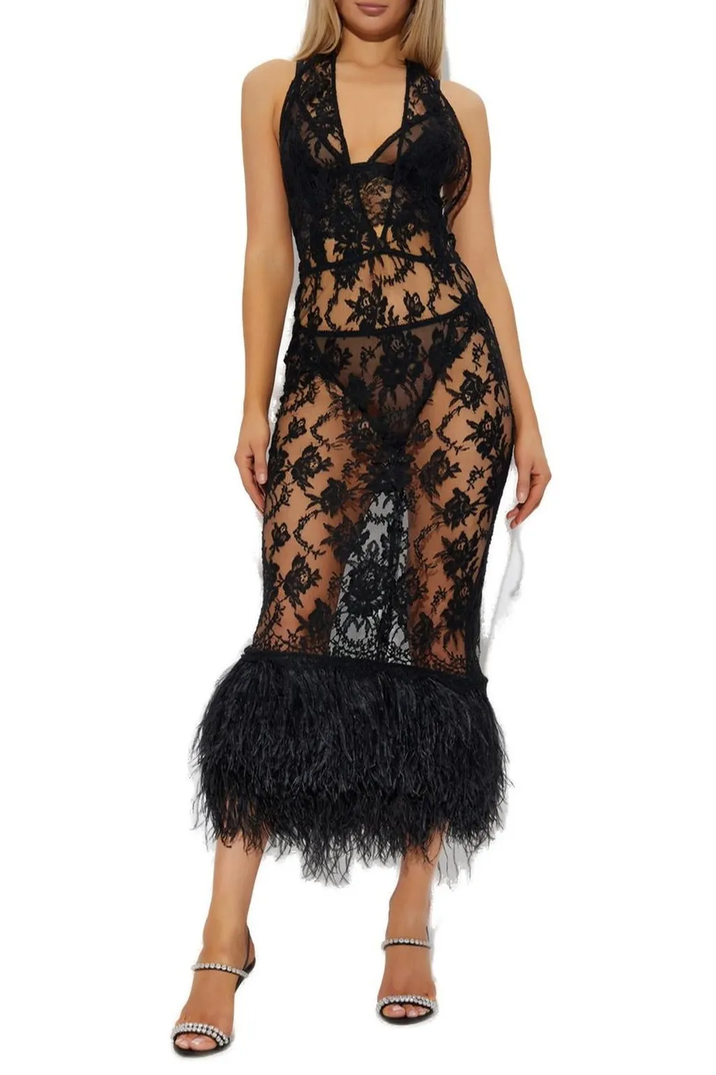 Halterneck Lace Dress