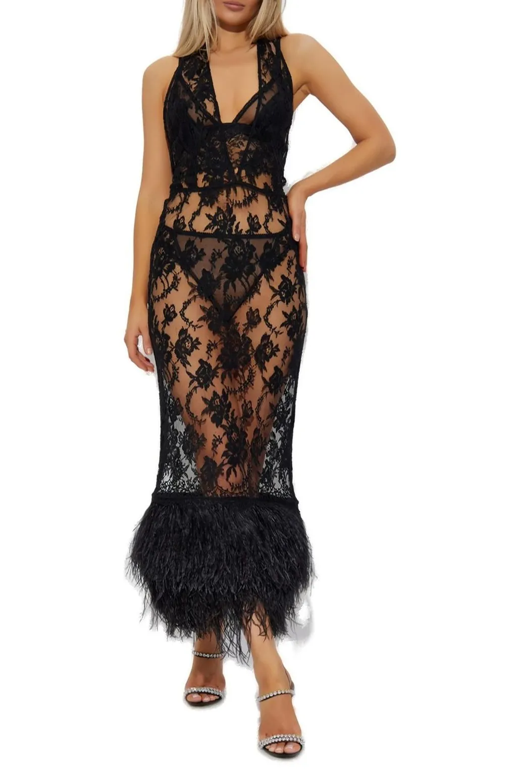 Halterneck Lace Dress