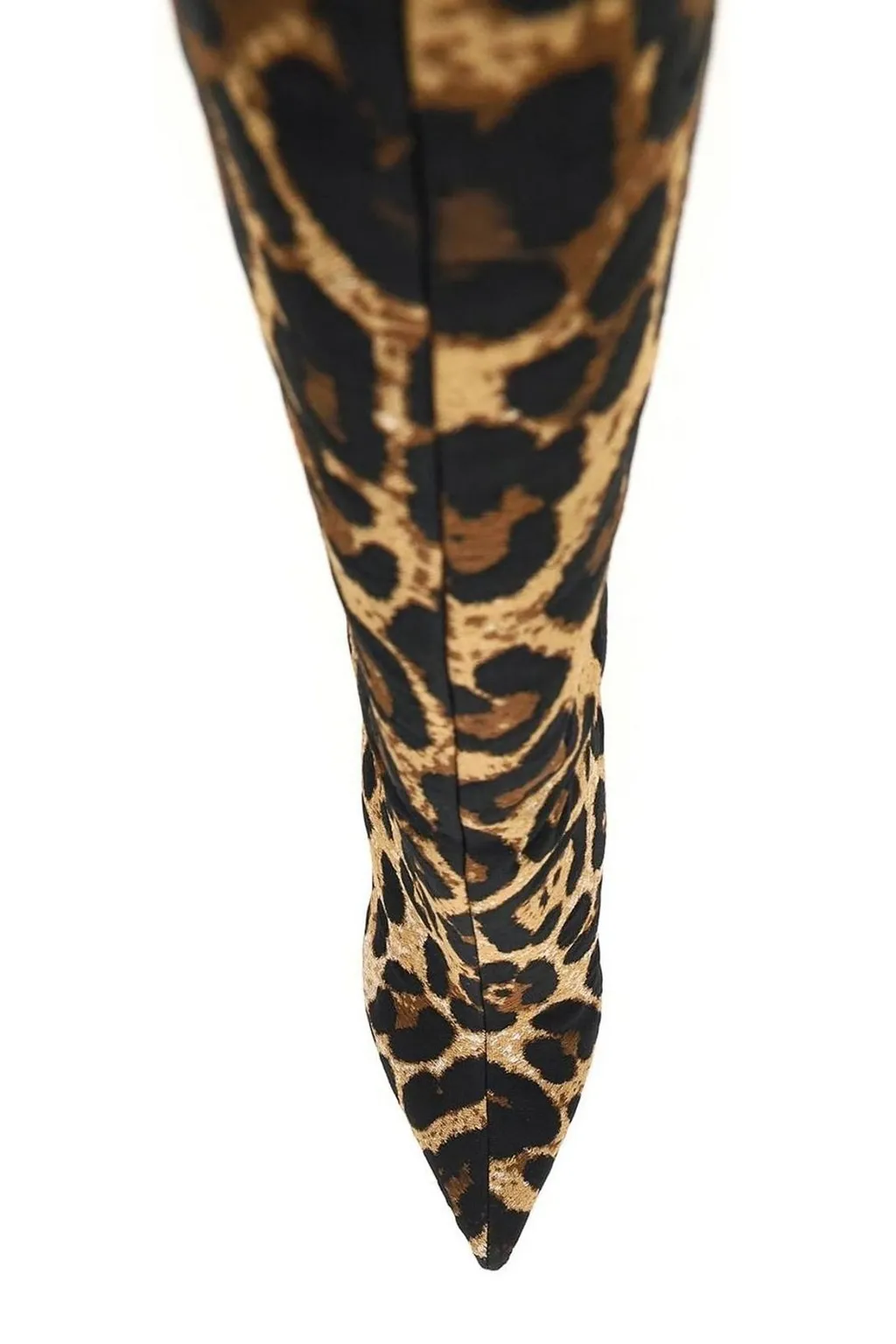 Leopard-Printed Jacquard Boots