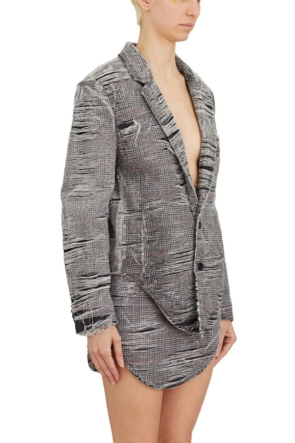 De-Phonix-Fsg Distressed Blazer