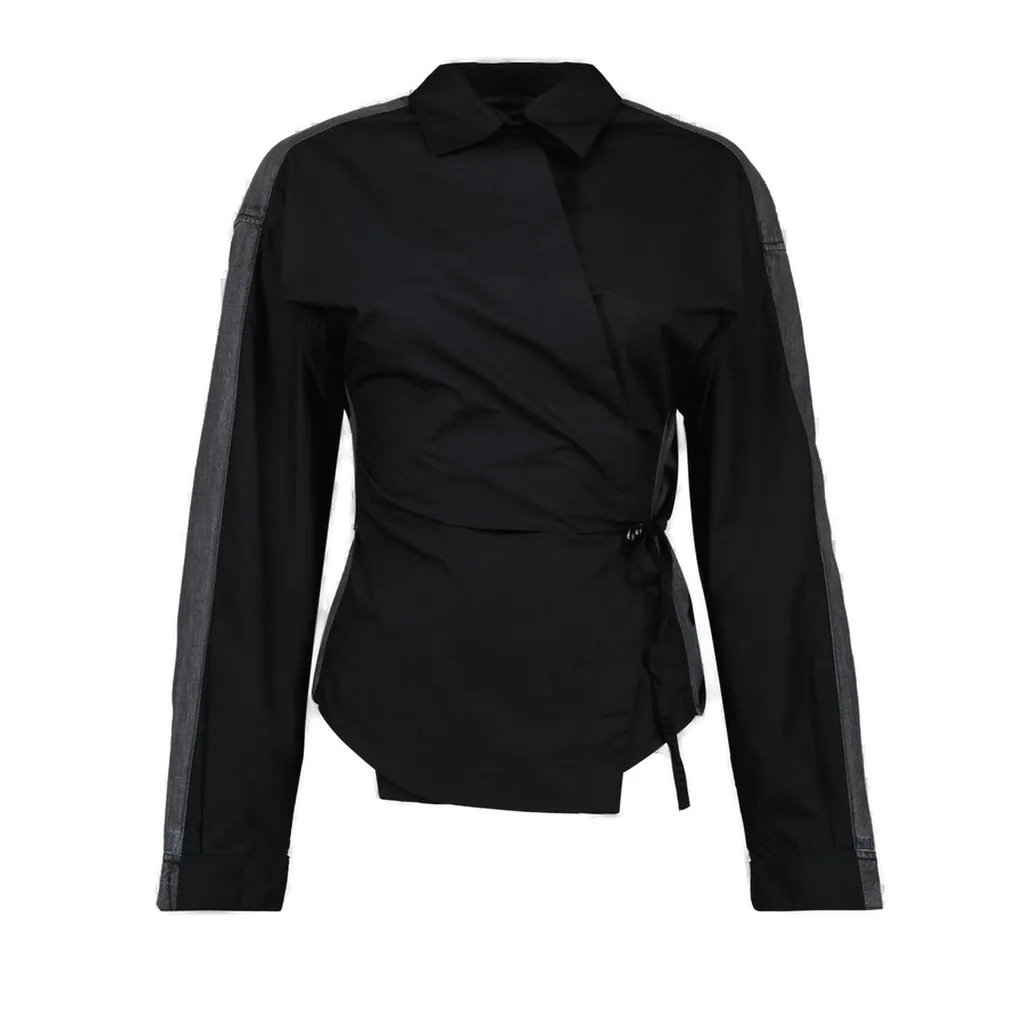 C-Delphi-Den Panelled Wrap Shirt