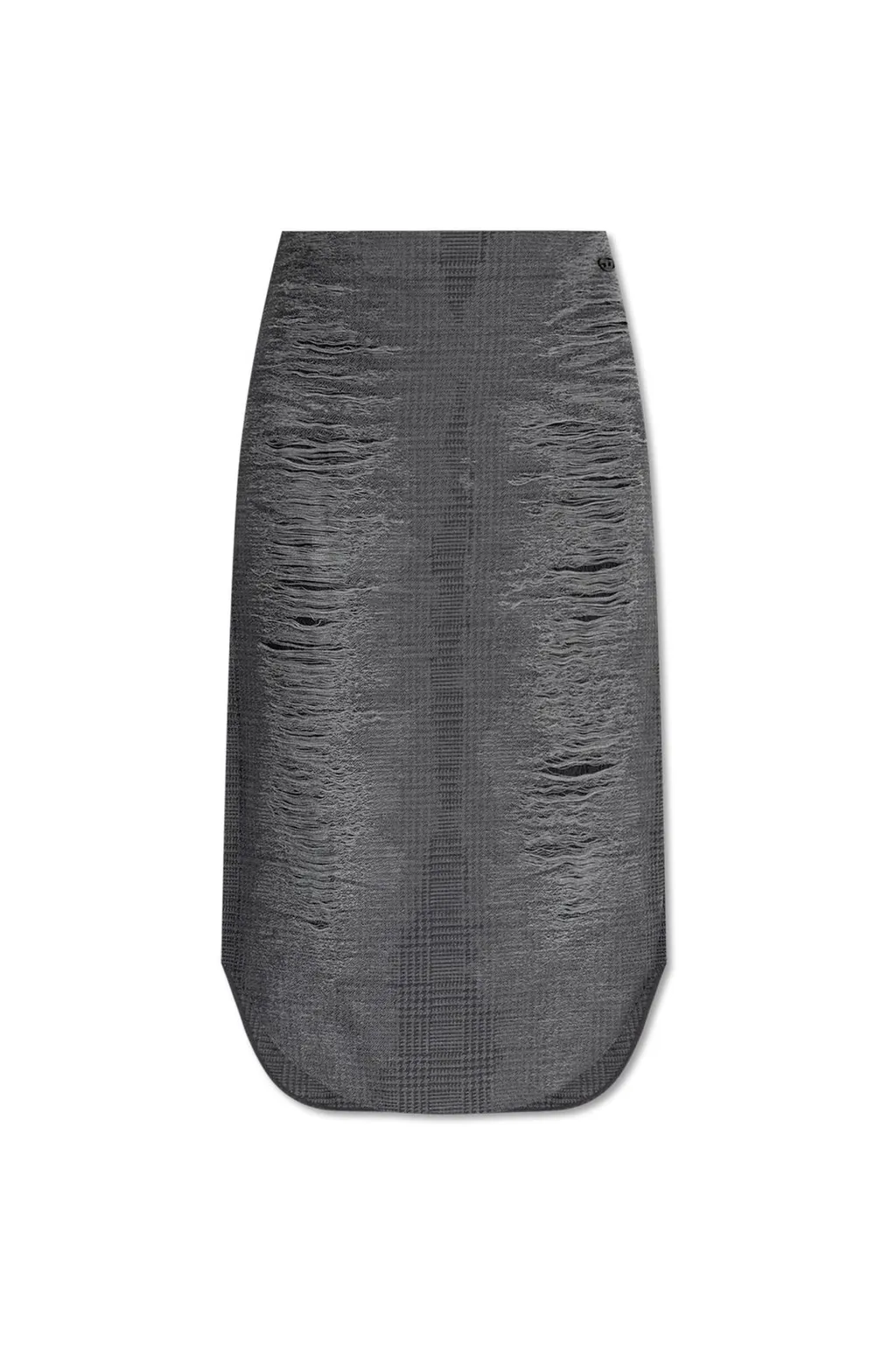 O-Tavy Distressed Checked Skirt