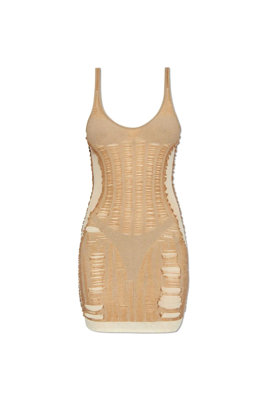 M-Calimera Semi-Sheer Panelled Mini Dress