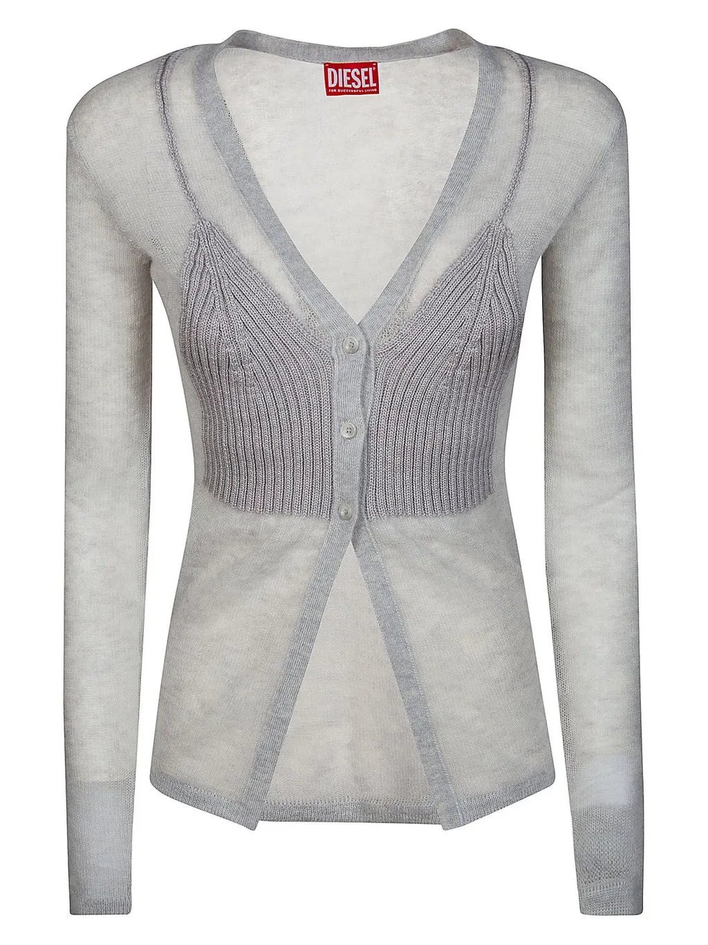 M-Arina Bra Detailed Sheer Cardigan