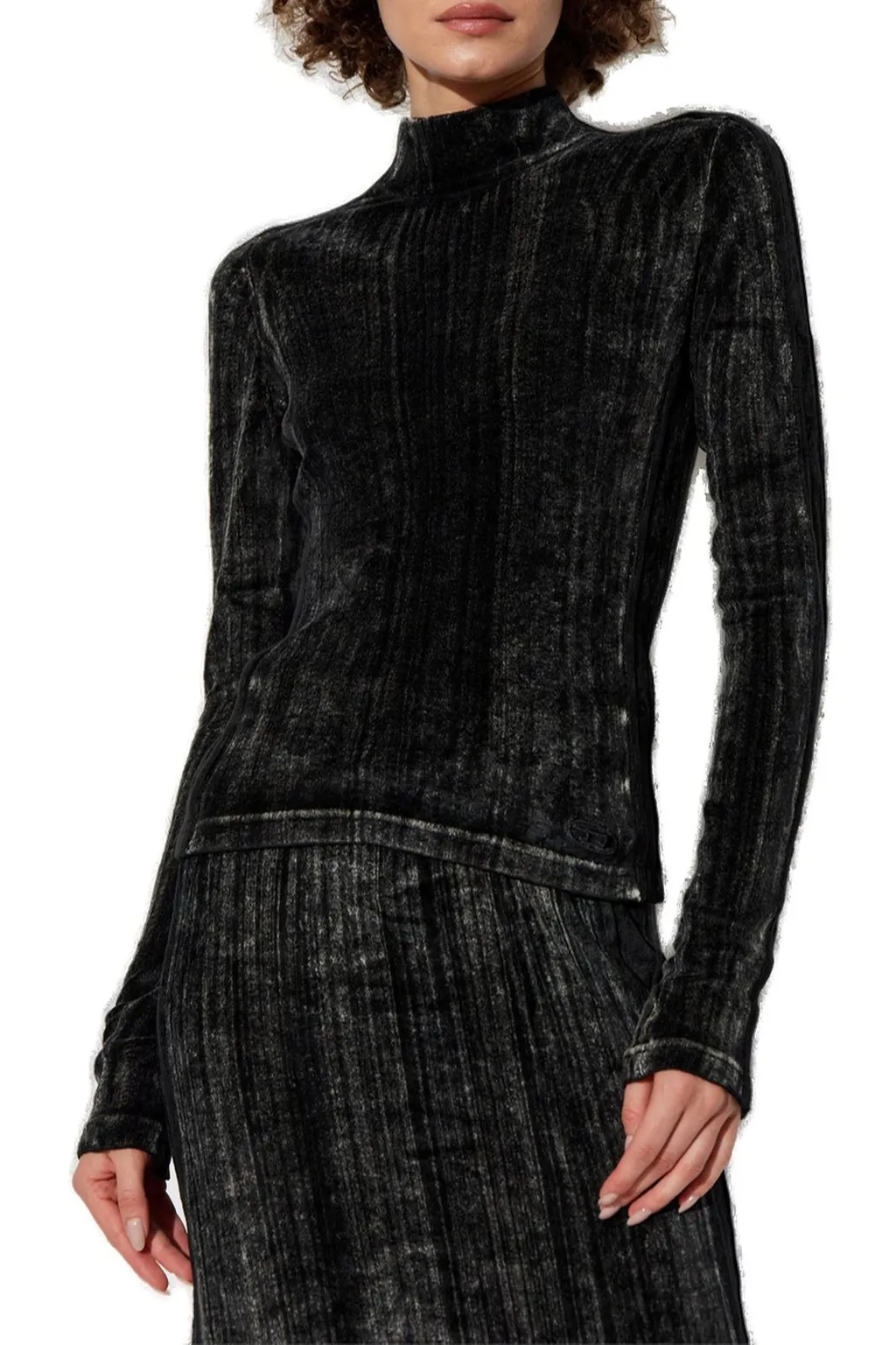 T-Slimy Mock-Neck Top