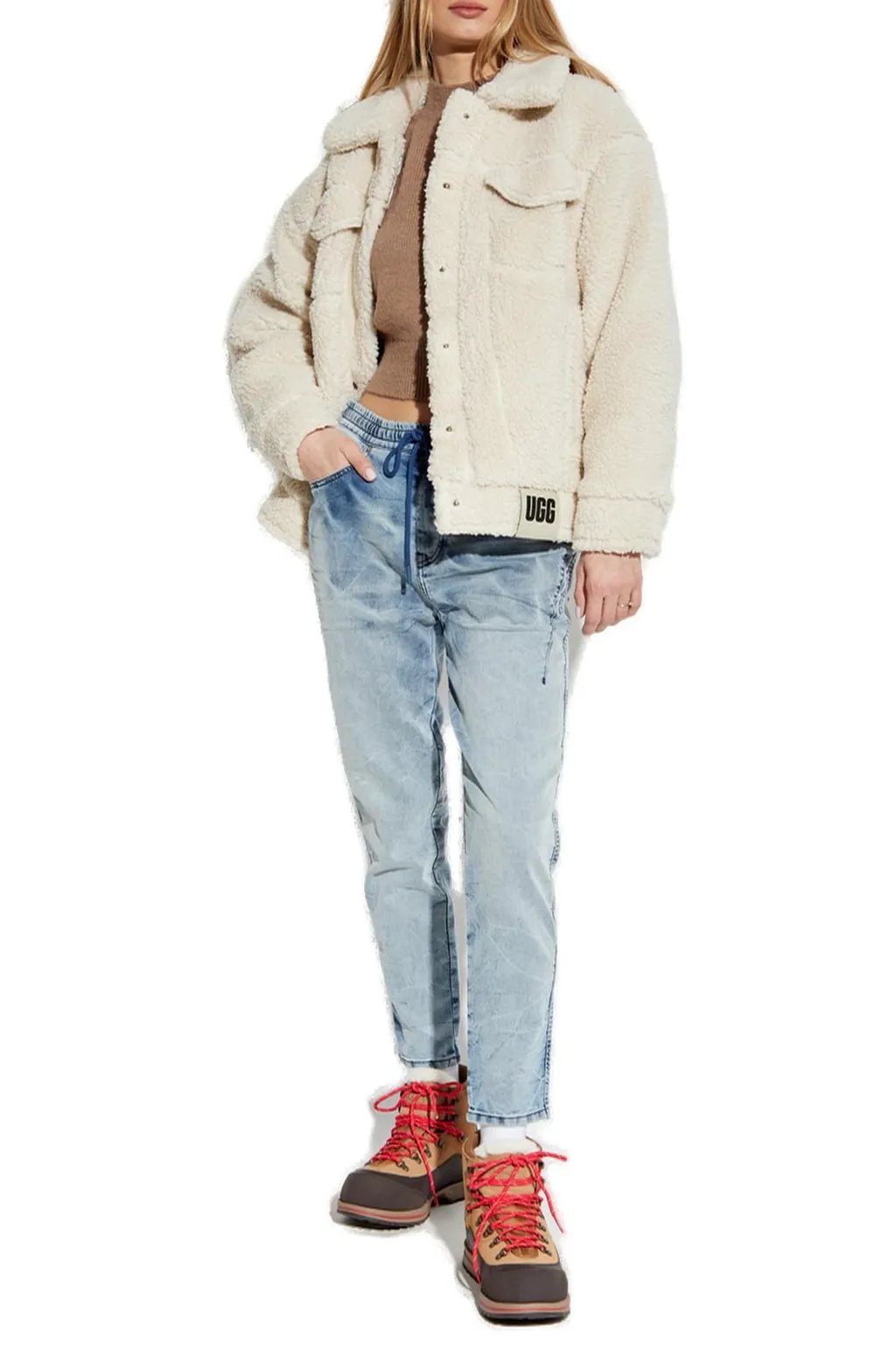 2041 D-Fayza Boyfriend Cut Drawstring Jeans