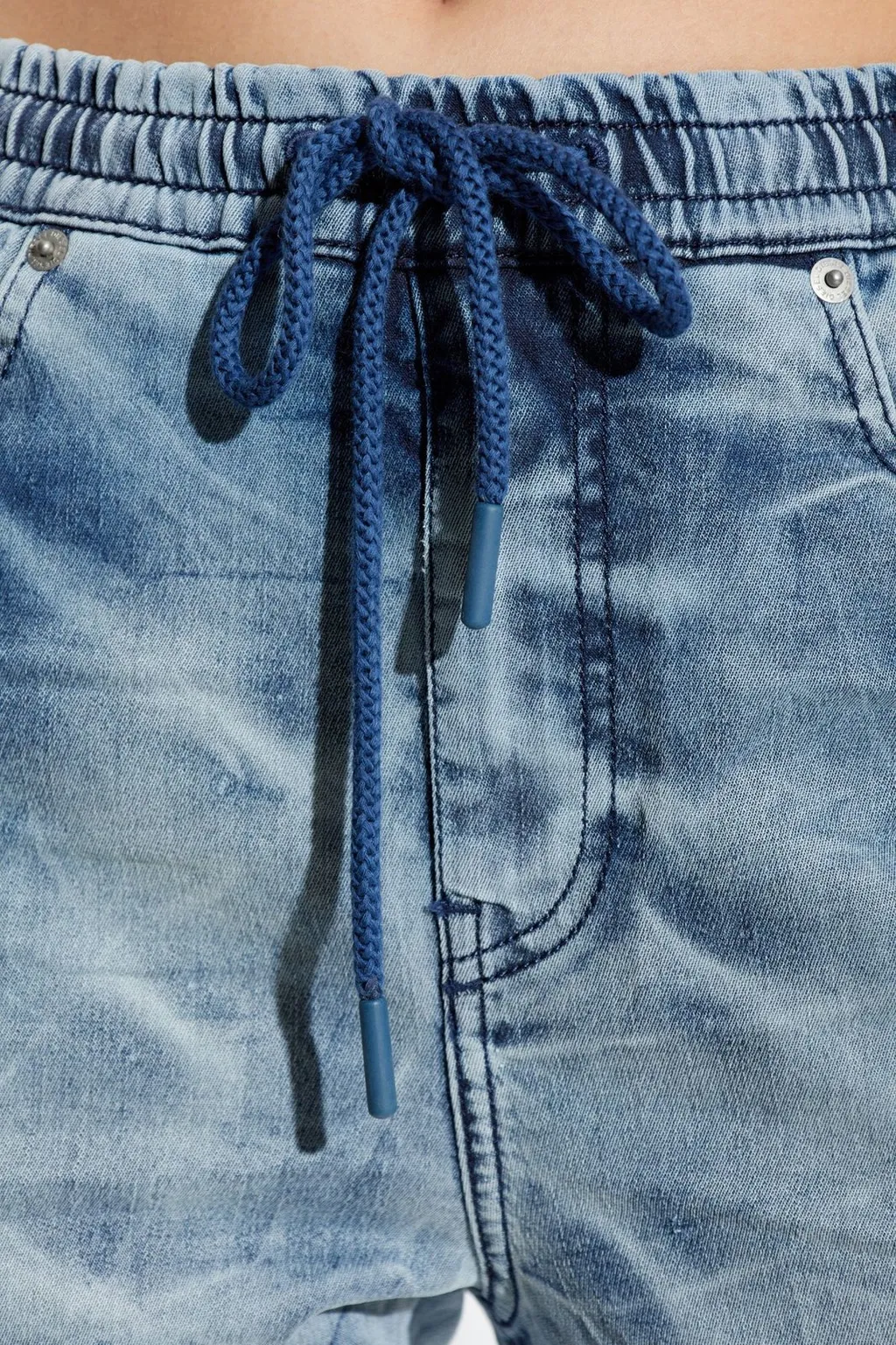 2041 D-Fayza Boyfriend Cut Drawstring Jeans