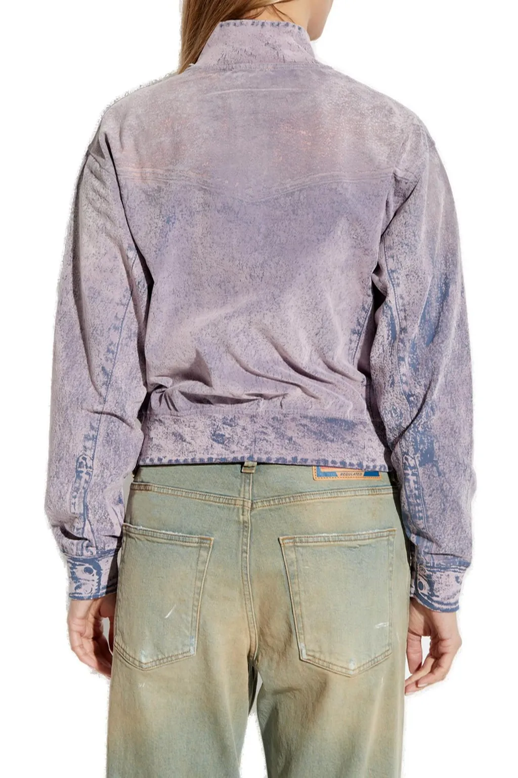 F-Slitly Zip-Up High Neck Sweatshirt