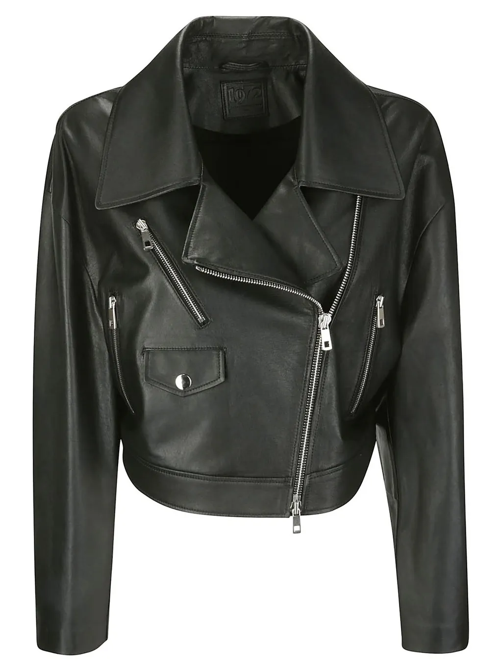 Zip Detailed Leather Jacket