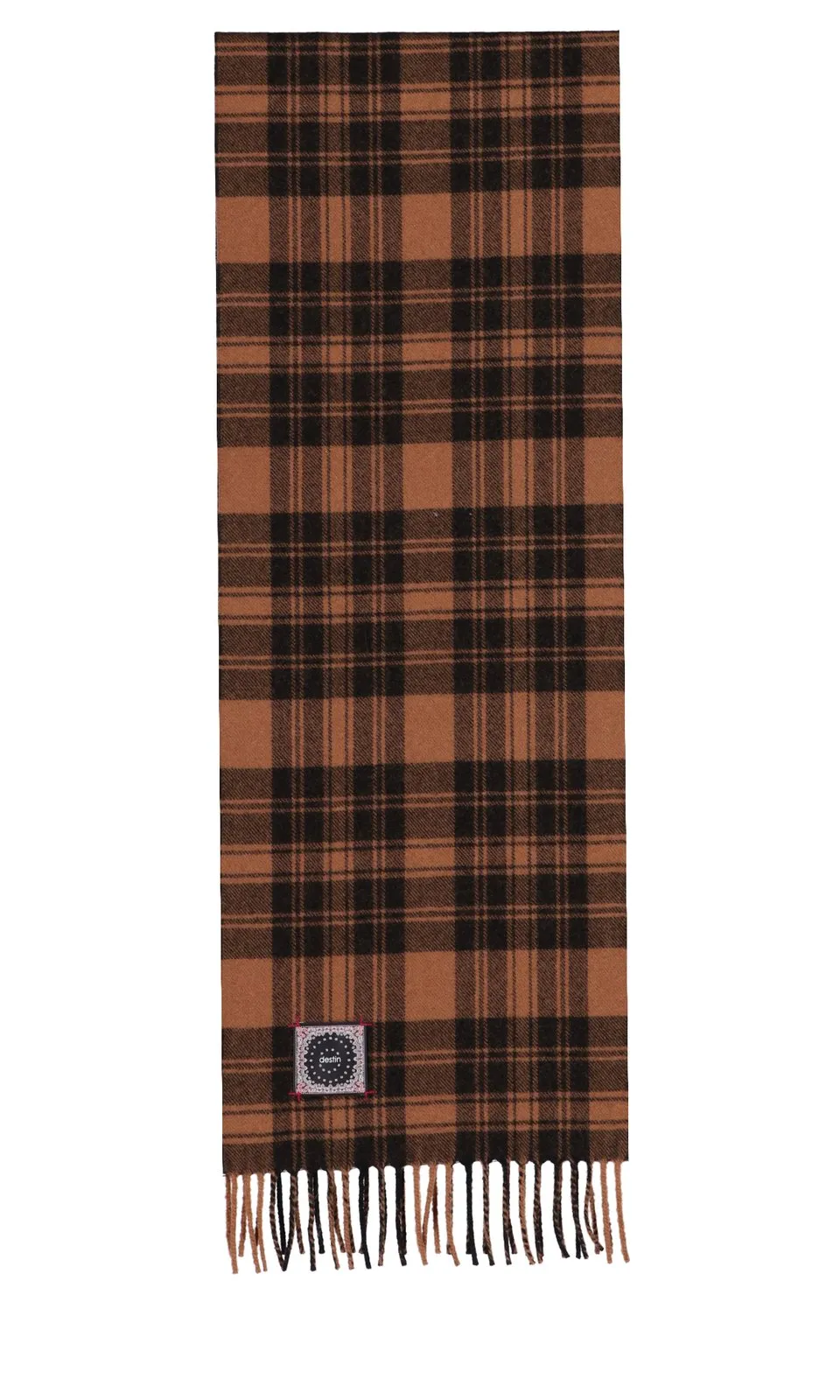 Checked Fringed Edge Scarf