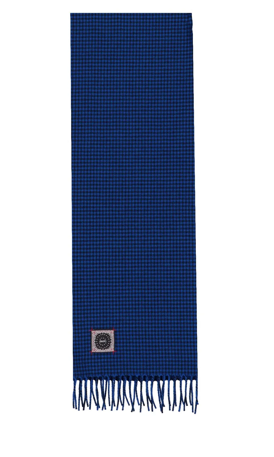 Logo Patch Fringed Scarf