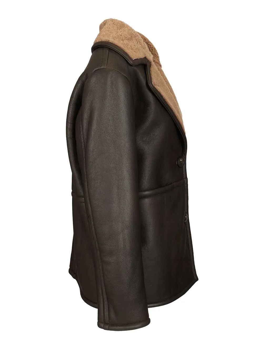 Shearling V-Neck Coat