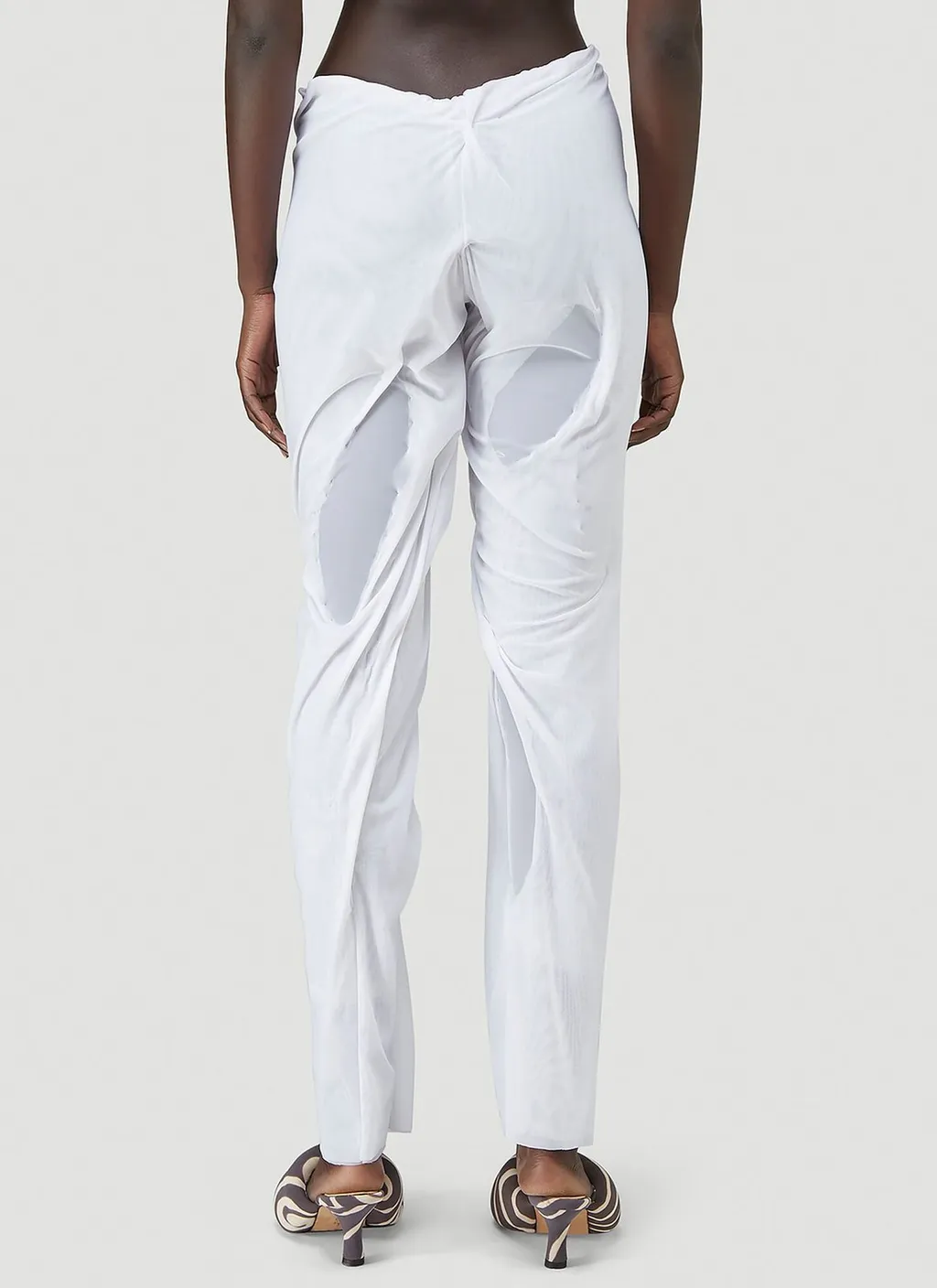 Wet-Look Twisted Pants
