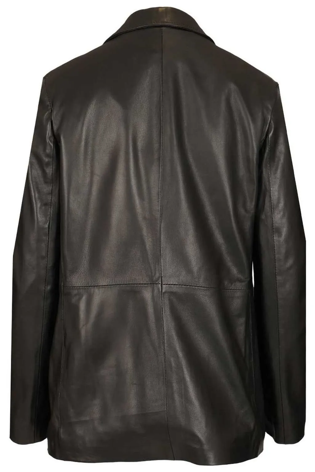 Single-Breasted Leather Jacket