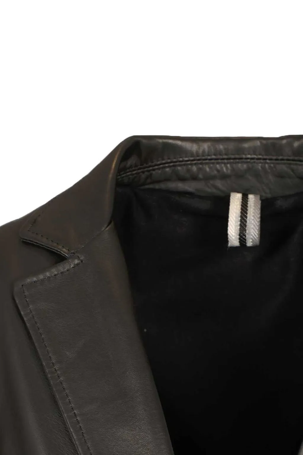 Single-Breasted Leather Jacket