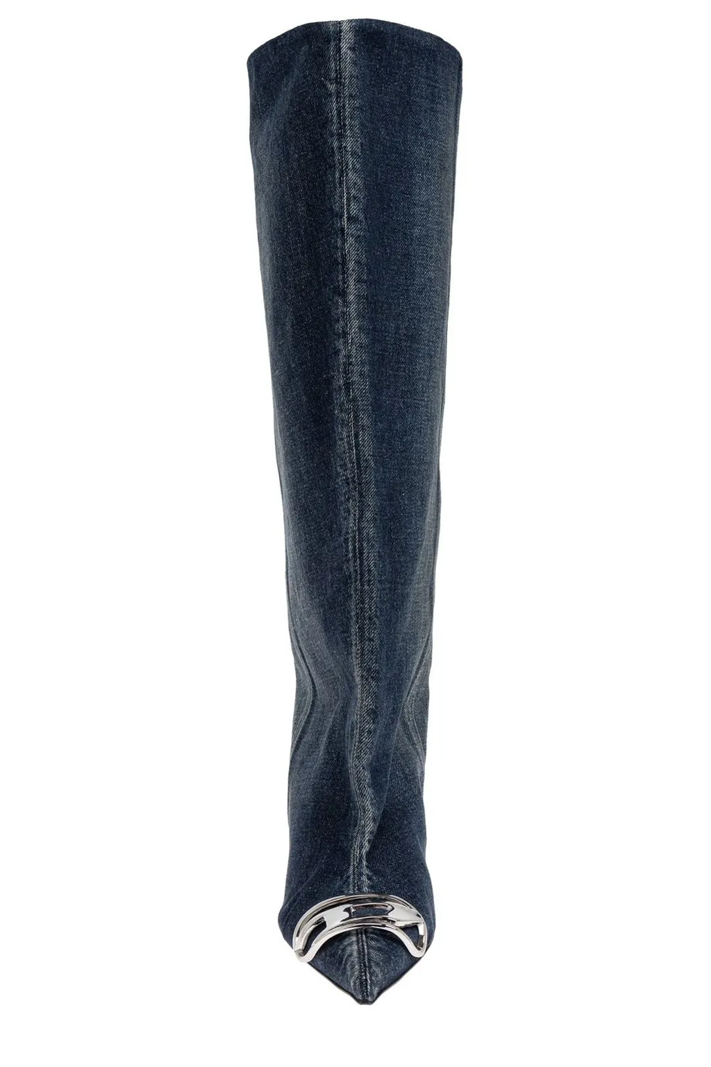 Pointed Toe Denim Boots