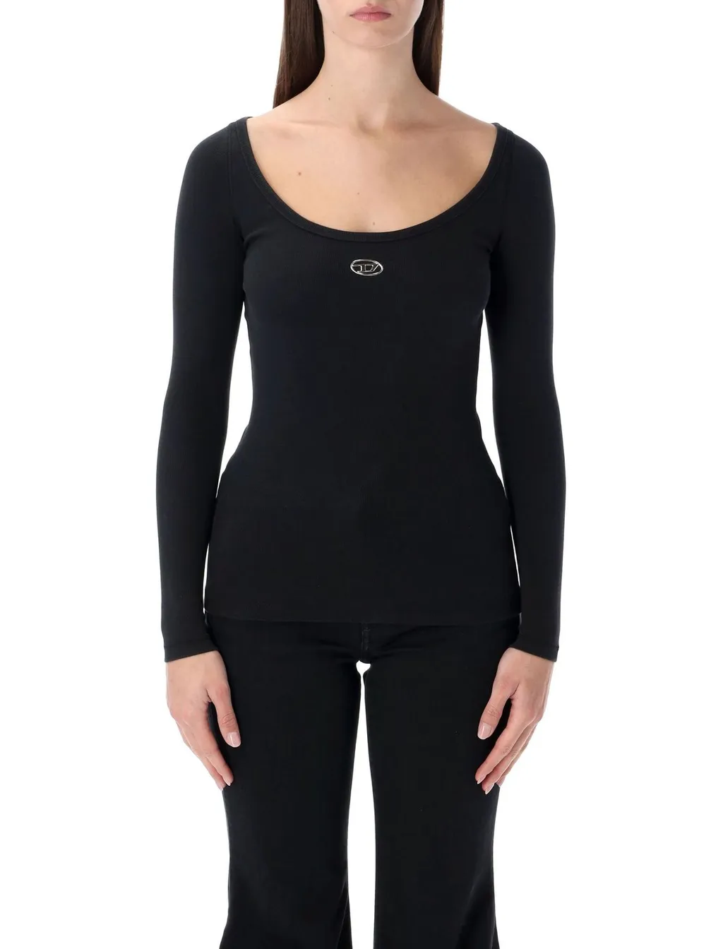 Oval-D Long Sleeved Ribbed Top