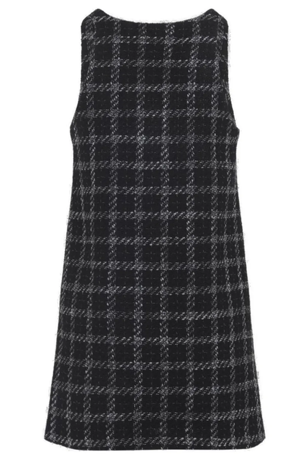 D-Giada Checked Sleeveless Mini Dress