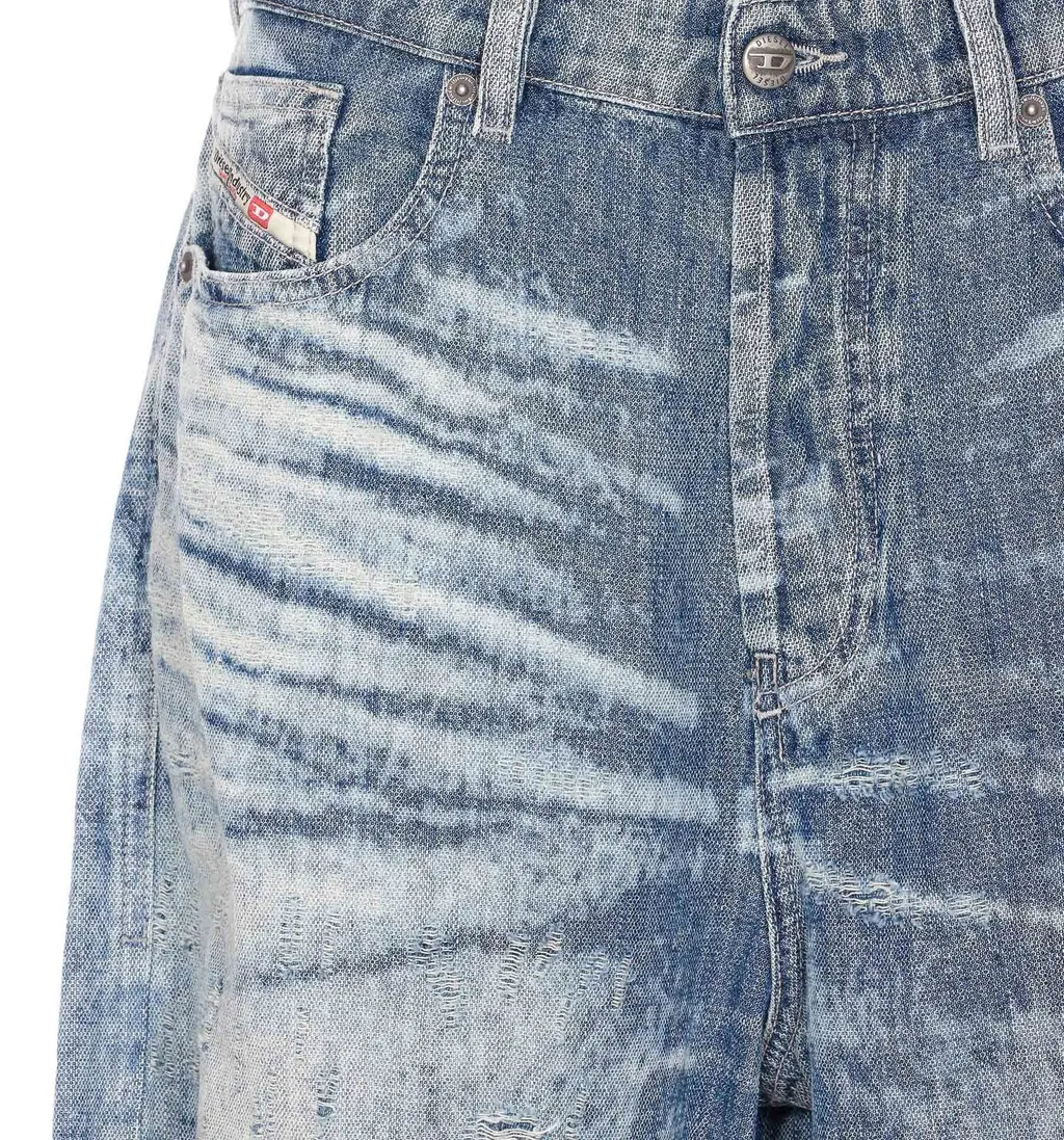 Logo Patch Wide Leg Jeans