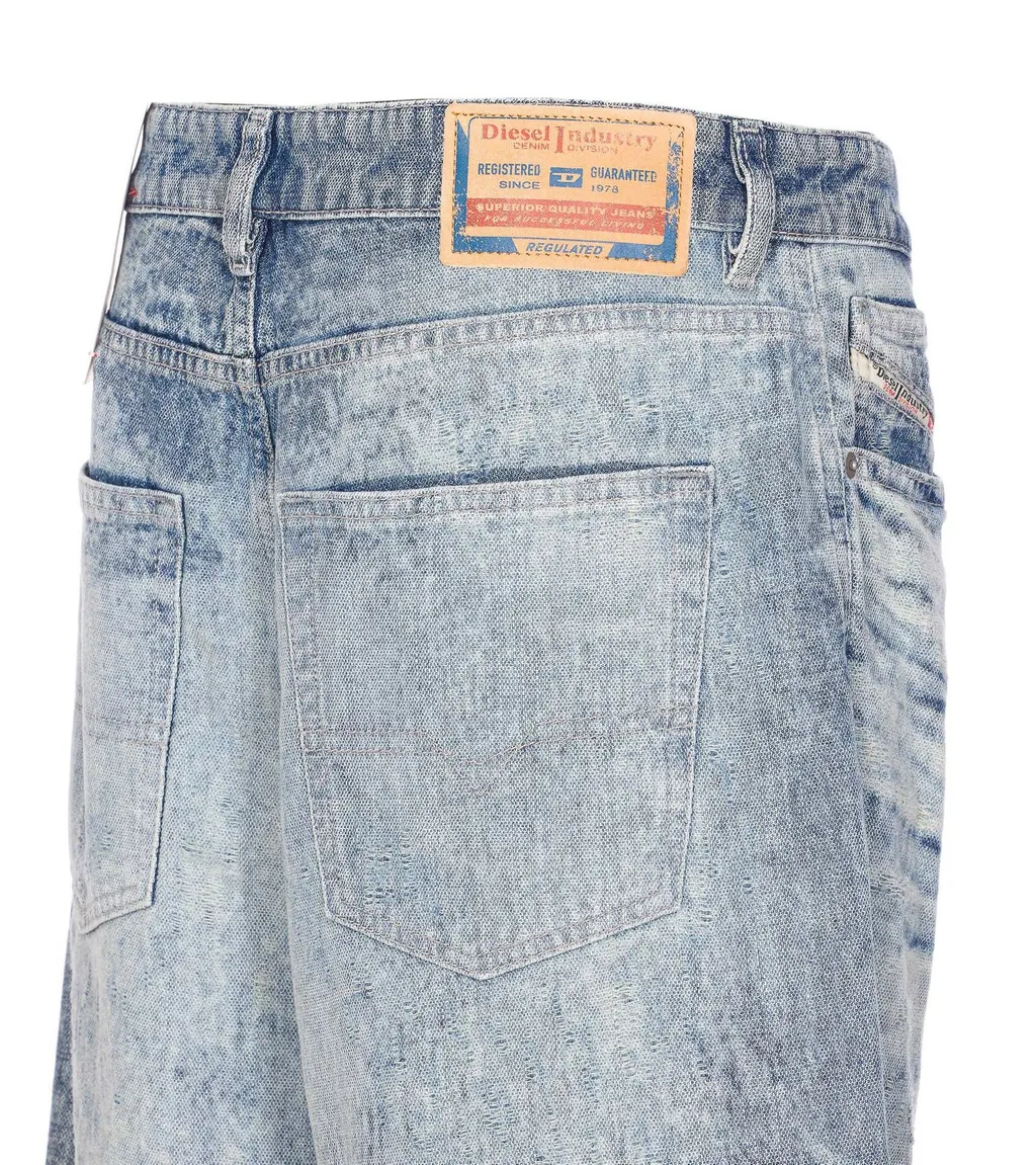 Logo Patch Wide Leg Jeans