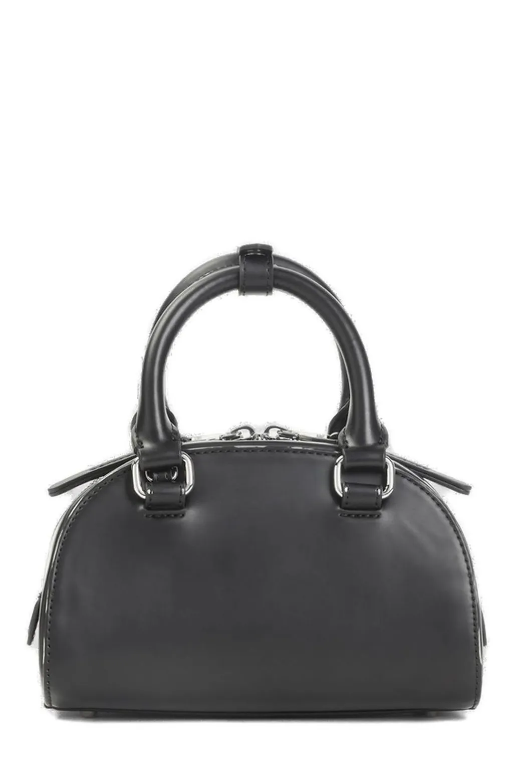 Logo Debossed Zipped Top Handle Bag