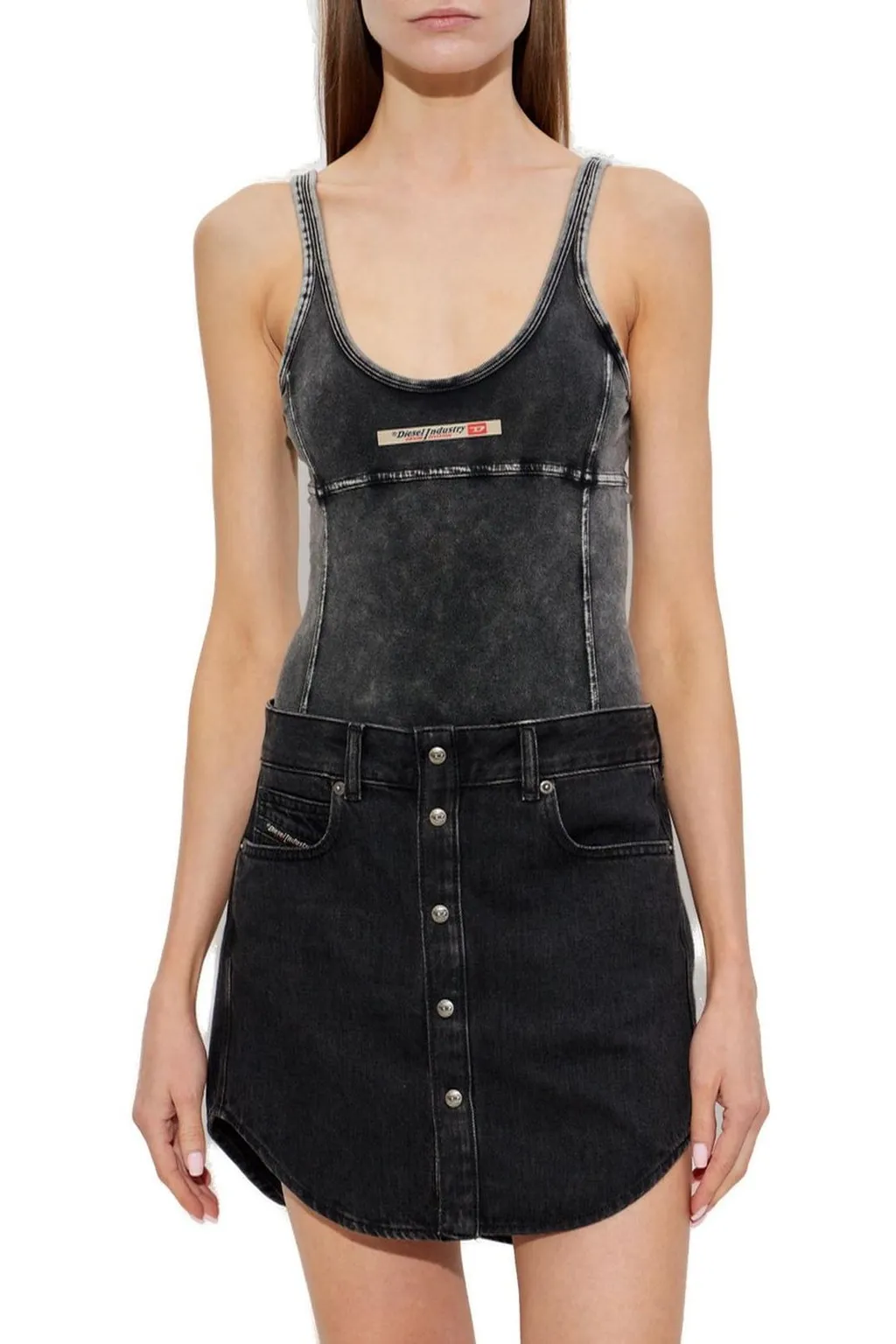 Phoebe-Dnm Scoop Neck Bodysuit