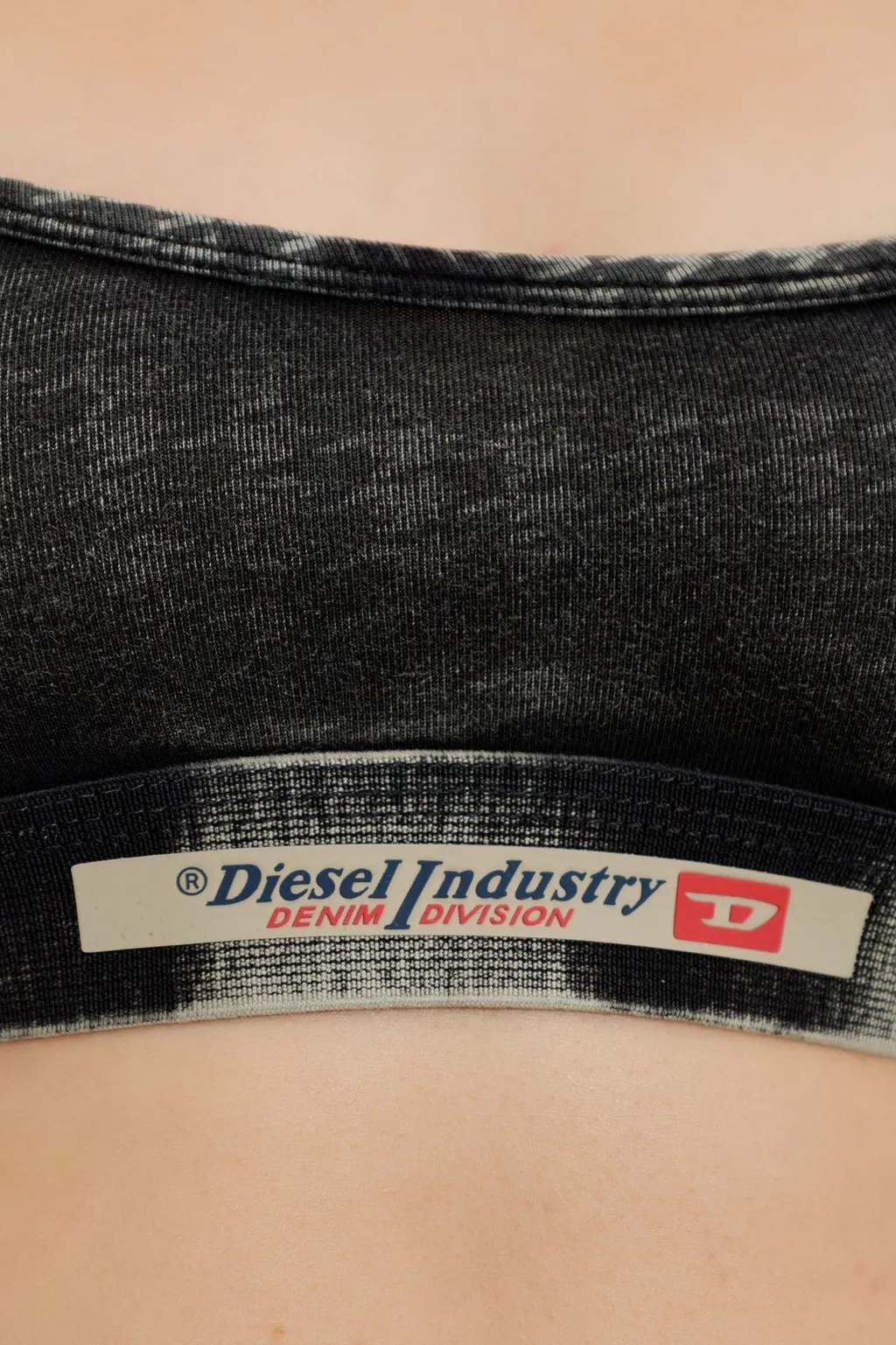 Logo Detail Denim Bra