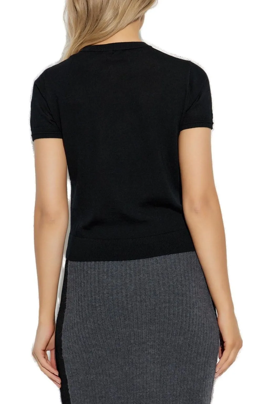 M-Aline Logo Embroidered Knitted Top
