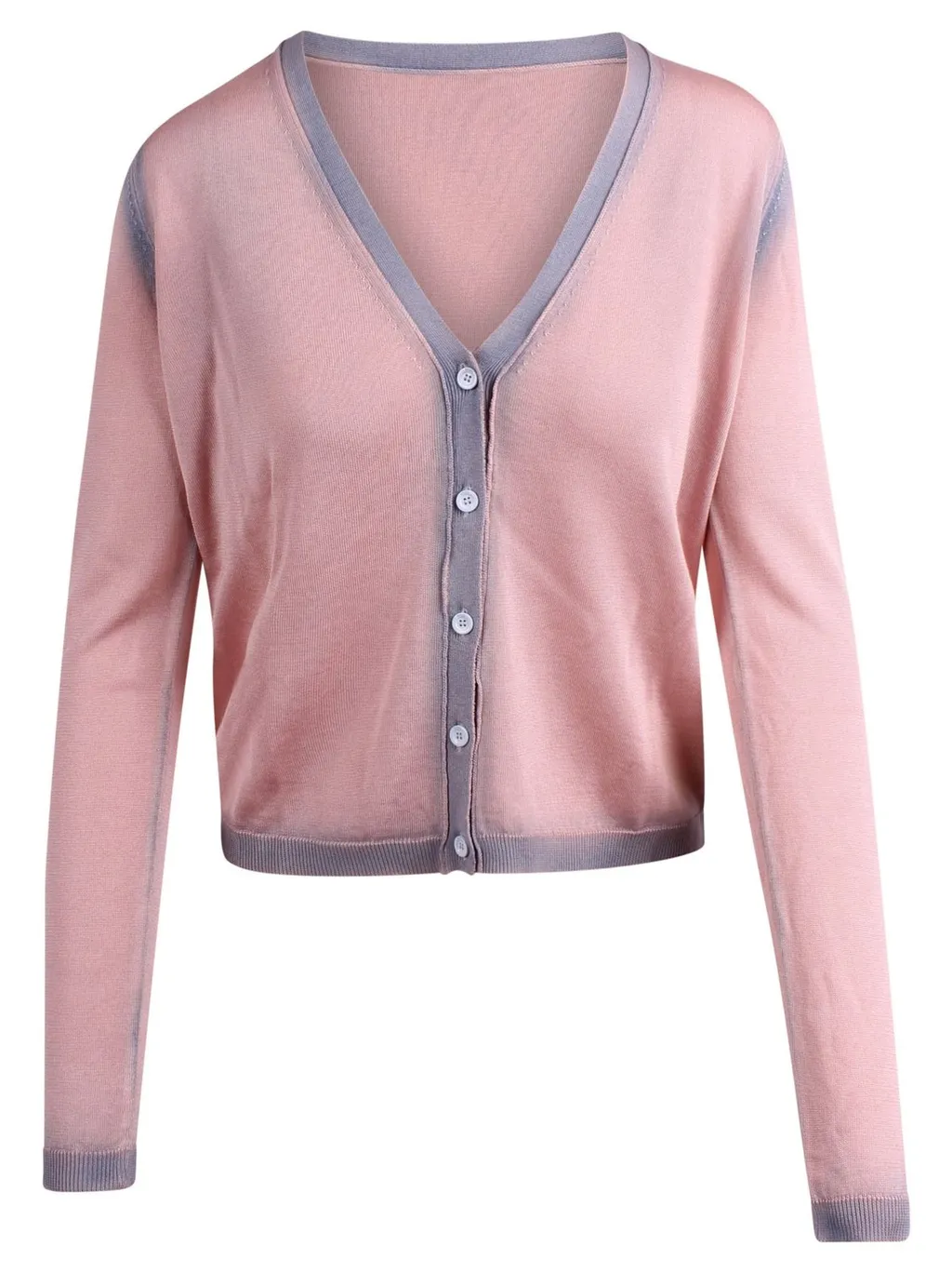 V-Neck Button-Up Cardigan