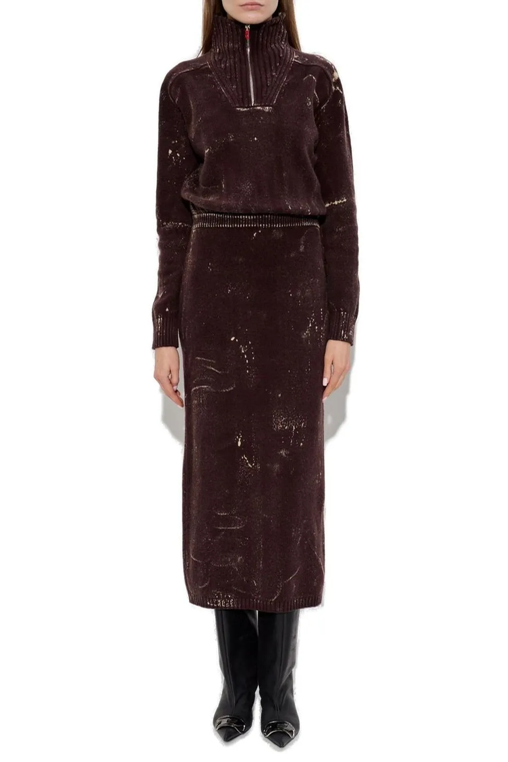 M-Marcelle Distressed Midi Dress