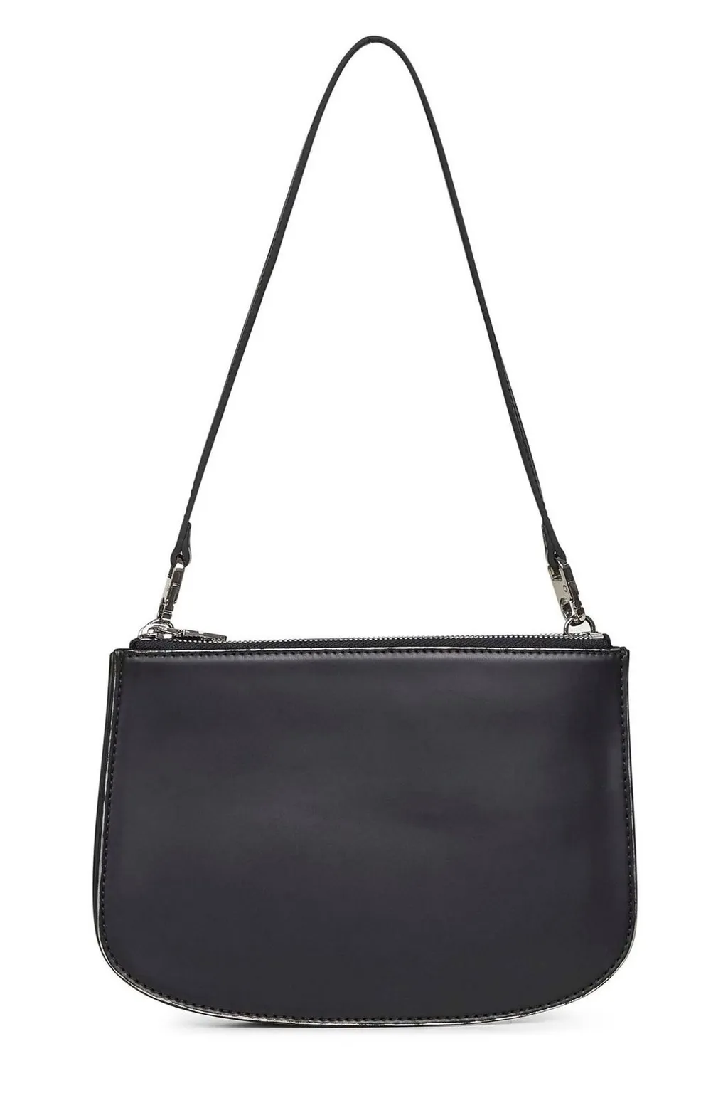 Logo Detailed Zipped Shoulder Bag