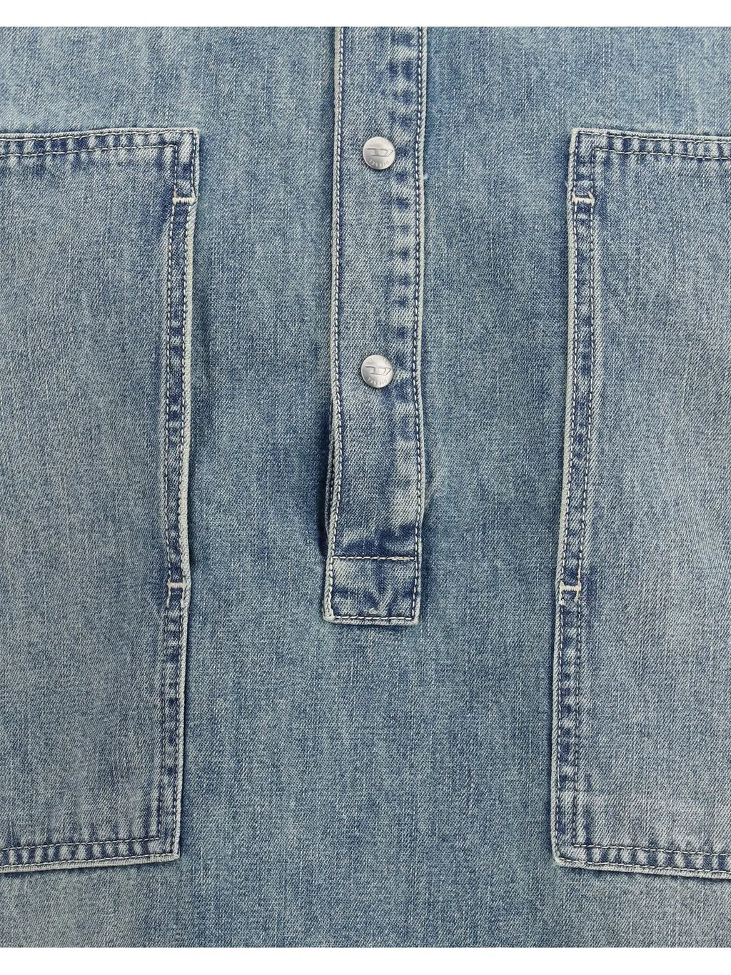 De-Priss Henley Denim Top