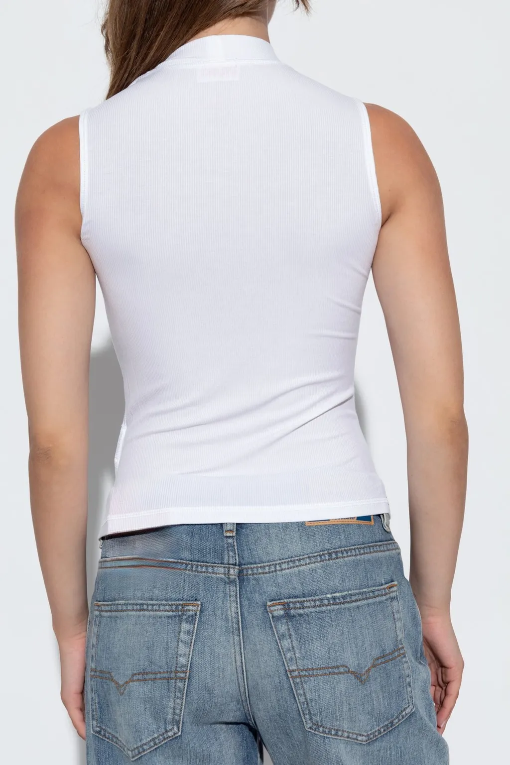 Mock Neck Ribbed Tank Top