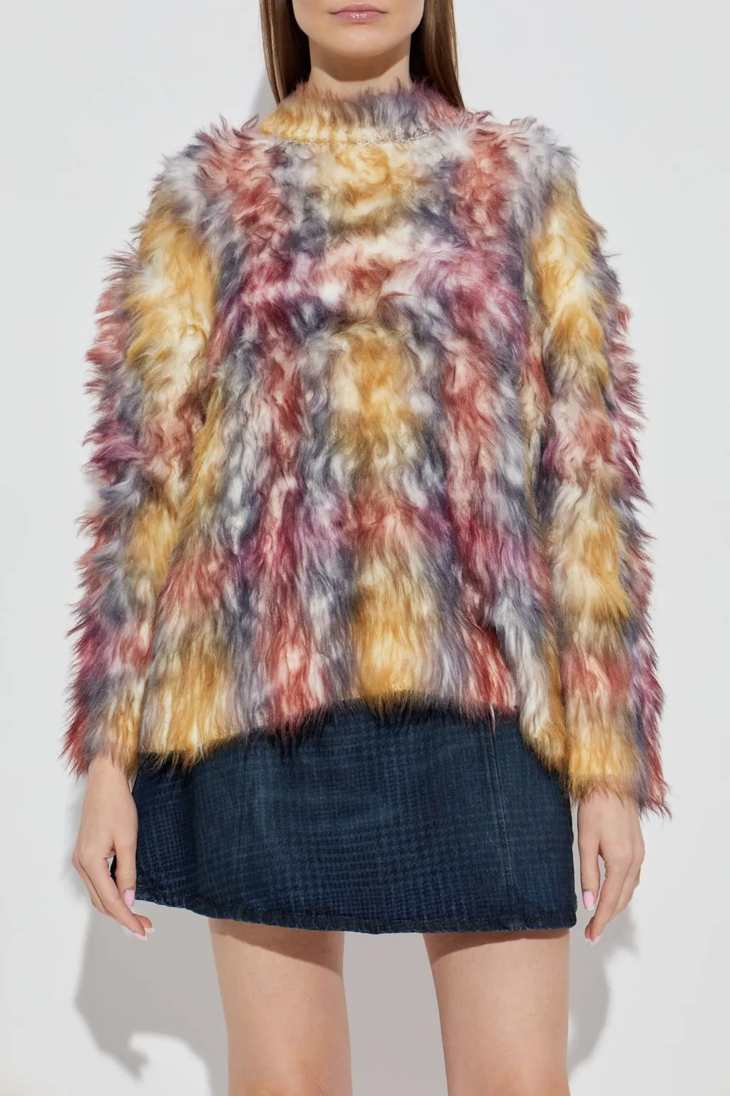 Checked Fluffy Jumper