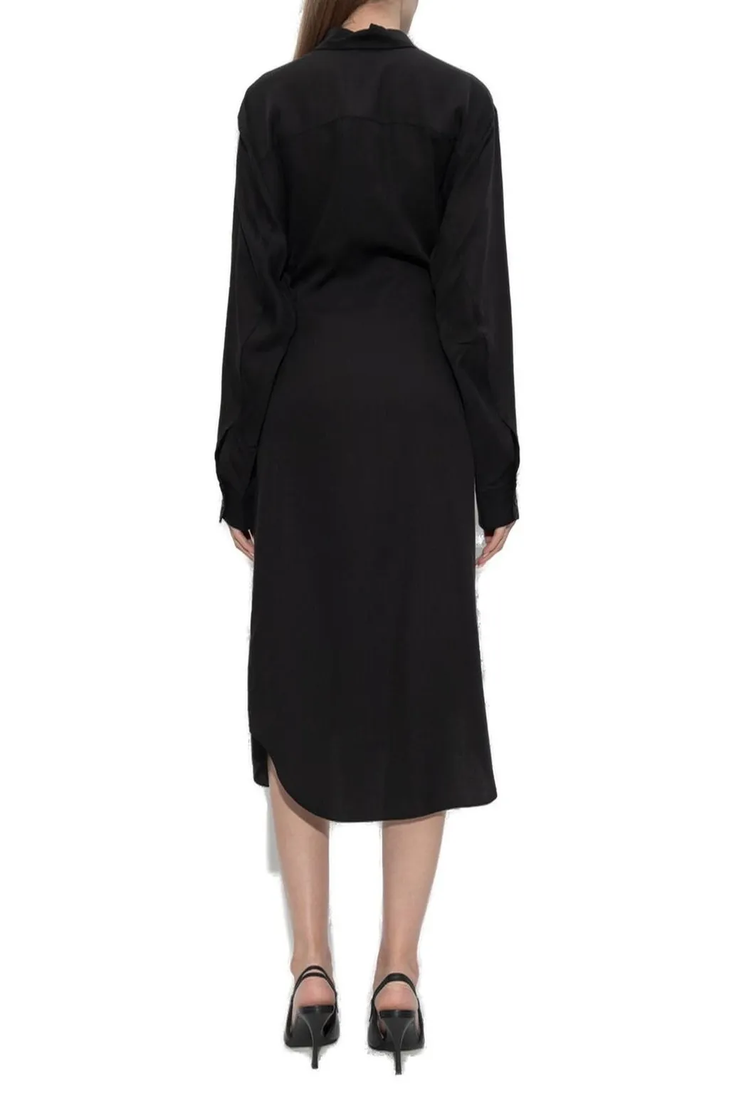 D-Iletta Long Sleeve Buttoned Dress