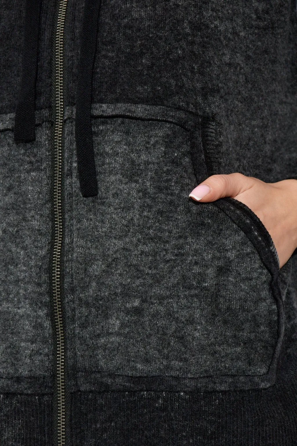 M-Hermine Zip-Up Knitted Hoodie