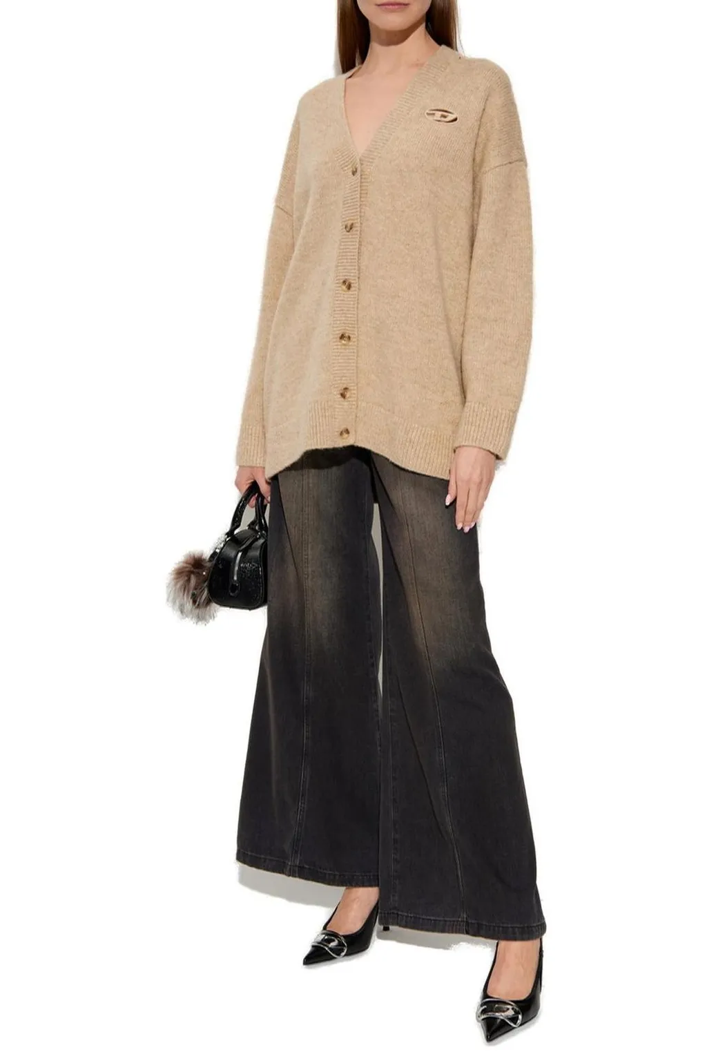 M-Areela Oval D Logo Cardigan
