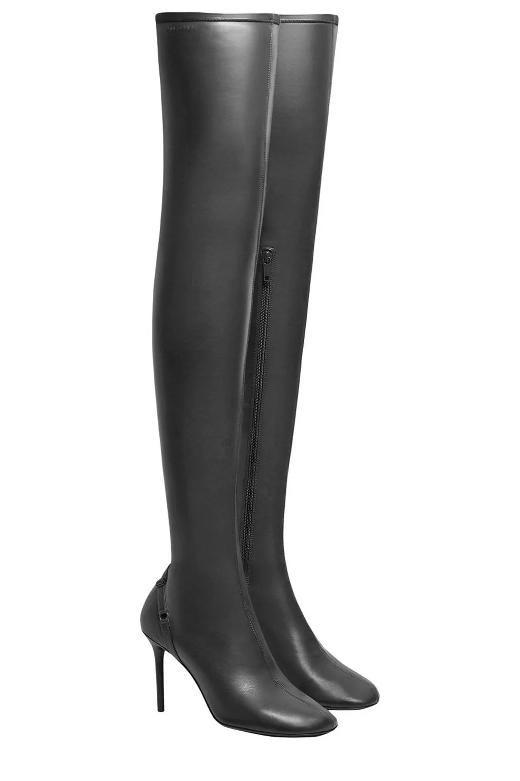 Oblique Thigh-High Boots